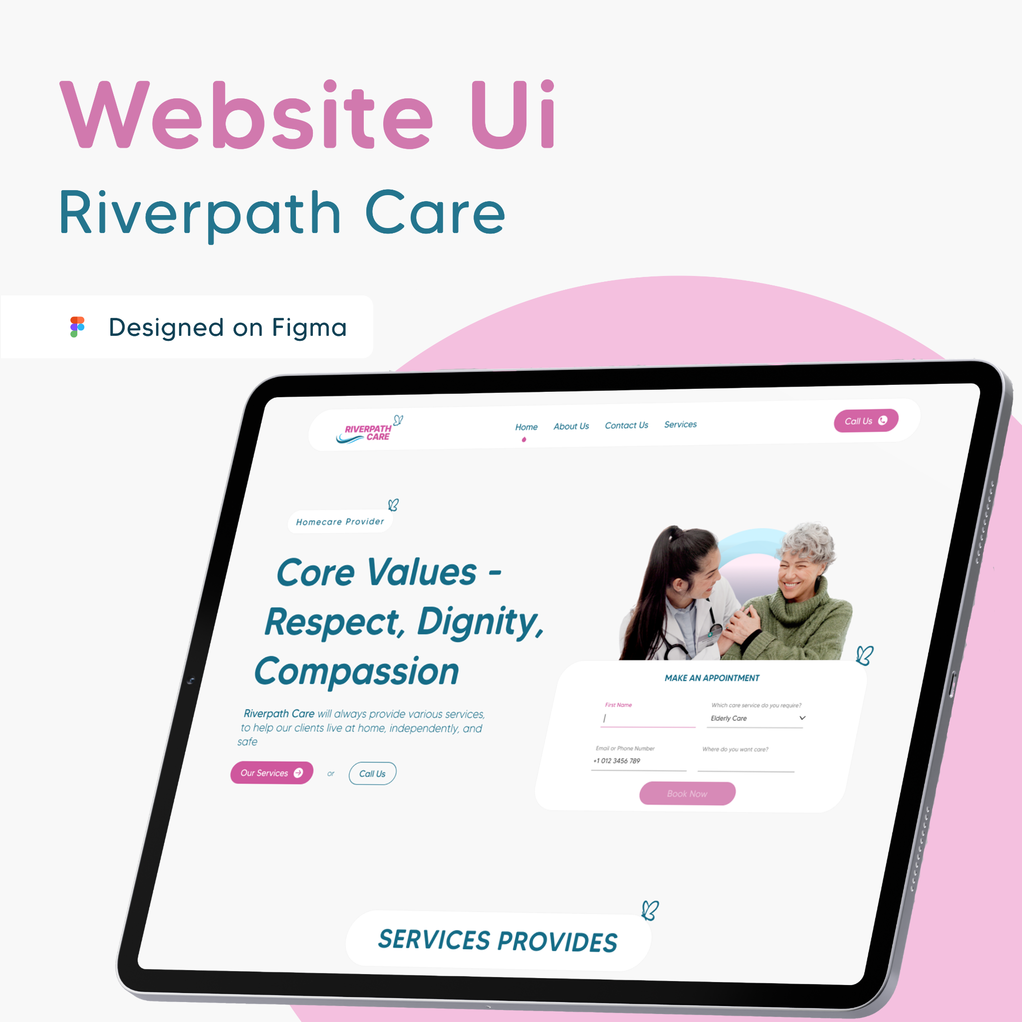 Riverpath Home Care website mockup